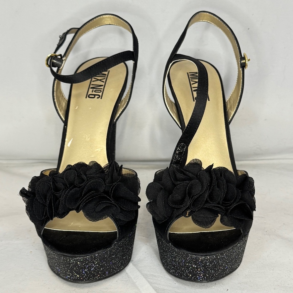 Mix No. 6 Black Floral Heels